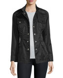 High-Neck Snap-Front Jacket