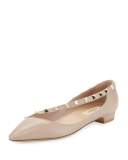 Rockstud Cross-Strap Flat, Poudre