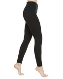 Stretch-Jersey Control Leggings, Black