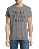 Polly Wanna Drank T-Shirt, Light Gray