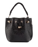 Romy Butterfly Bucket Bag, Black
