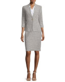 Moorisha Knit Pencil Skirt, Dark Putty