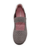 Bela Woven Mary Jane Flat, Pewter