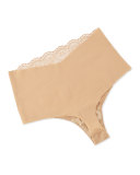 Double Take High-Rise Thong, Ivory