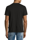 Snake & Surfboard Graphic T-Shirt, Black