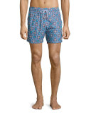 Cadiz Multi-Print Retro Swim Trunks, Multi