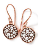 18k Rose Gold Stardust Flower Mini Diamond Drop Earrings