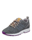 ZX Flux Textile Sneaker, Solid Grey/Solar Gold