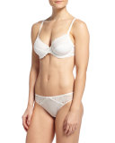 Roselia Mid-Rise Lace Briefs, Milk