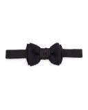 Layered Knit Bow Tie, Black 