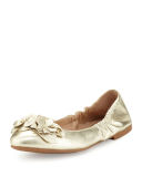 Blossom Metallic Ballerina Flat