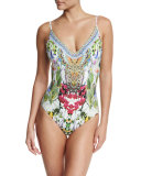 Long Printed Sarong Coverup, Exotic Hypnotic