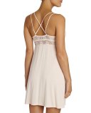 Zelia Crisscross-Back Chemise, Light Pink