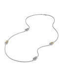 Four Station Necklace with 18k Gold