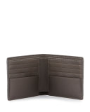 Intrecciato Leather Wallet w/Crocodile Inset