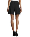 Chapman Belted High-Waist Shorts, Black