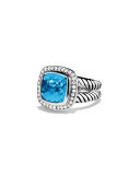 Albion Ring with Blue Topaz and Diamonds