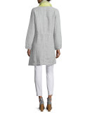 Double-Face Linen/Cotton Long Jacket 