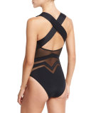 Bane Geo-Mesh One-Piece Swimsuit