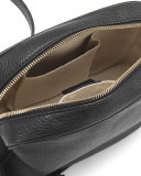 Soho Leather Disco Bag, Black