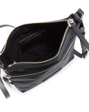 Biker North-South Nylon Crossbody Bag, Black