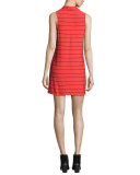 Striped Mock-Neck Dress, Poppy