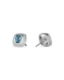 Albion Stud Earrings with Blue Topaz and Diamonds