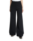 Ariana Wide-Leg Trousers, Black