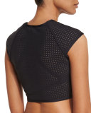 Camila Perforated Cropped Rashguard