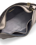 Skorpios Woven-Trim Hobo Bag, Vanilla