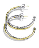 Crossover Extra-Large Hoop Earrings with Gold