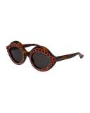 Swarovski® Crystal Monochromatic Cat-Eye Sunglasses