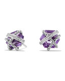 Cable Wrap Earrings with Amethyst and Diamonds