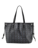 Liz Reversible Medium Shopper Tote Bag, Black