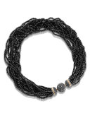 Osetra Multi-Strand Hematine Necklace