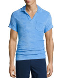 Terry Short-Sleeve Polo Shirt, Riviera