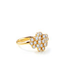 18K Glamazon Stardust Diamond Bezel Cluster Ring, Size 7