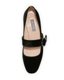 Tartt Velvet Mary Jane Pump, Black