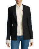 Ottoman Knit Moto Dickey w/Cuffs, Ivory