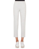 Franca Techno Stretch Ankle Pants, Silver