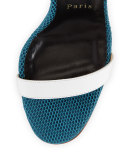 Elastigram Cross-Strap Red Sole Sandal, Multicolor