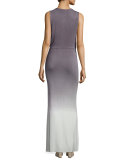 Vanessa Ombre Jersey Maxi Dress, Gray