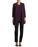 Sueded Skinny Pants, Black