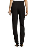 Mini-Pleated Knit Pants, Black
