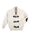 Cotton Toggle Cardigan, Oatmeal, Size 2-7