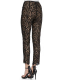 Floral-Lace Skinny Pants
