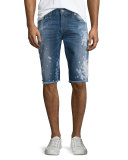 Ricky Distressed Cutoff Shorts, Indigo