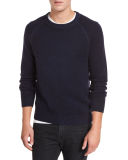 Raglan Wool-Cashmere Crewneck Sweater