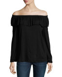 Gioannia Off-the-Shoulder Top, Black