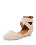 Noa Leather d'Orsay Wedge, Nude